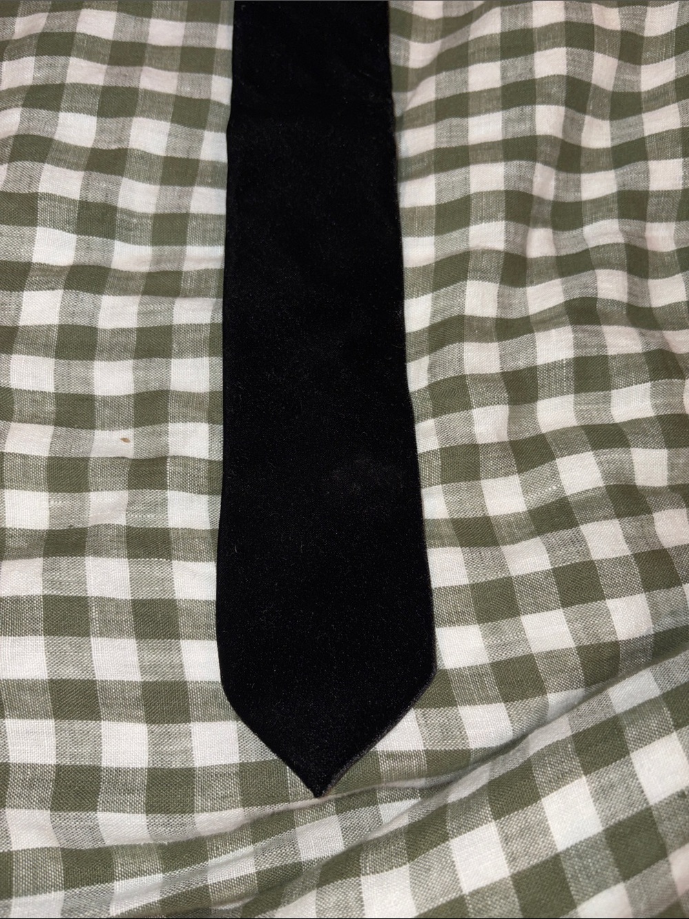 Classic Black Men's Velvet Tie - Murano